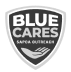Blue Cares Foundation black and white shield-shaped emblem or logo on a transparent background.