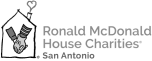 Ronald McDonald House San Antonio logo - stick figure family holding hands line art illustration