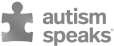 Autism Speaks grayscale puzzle piece logo for autism awareness organization website, SEO optimized.